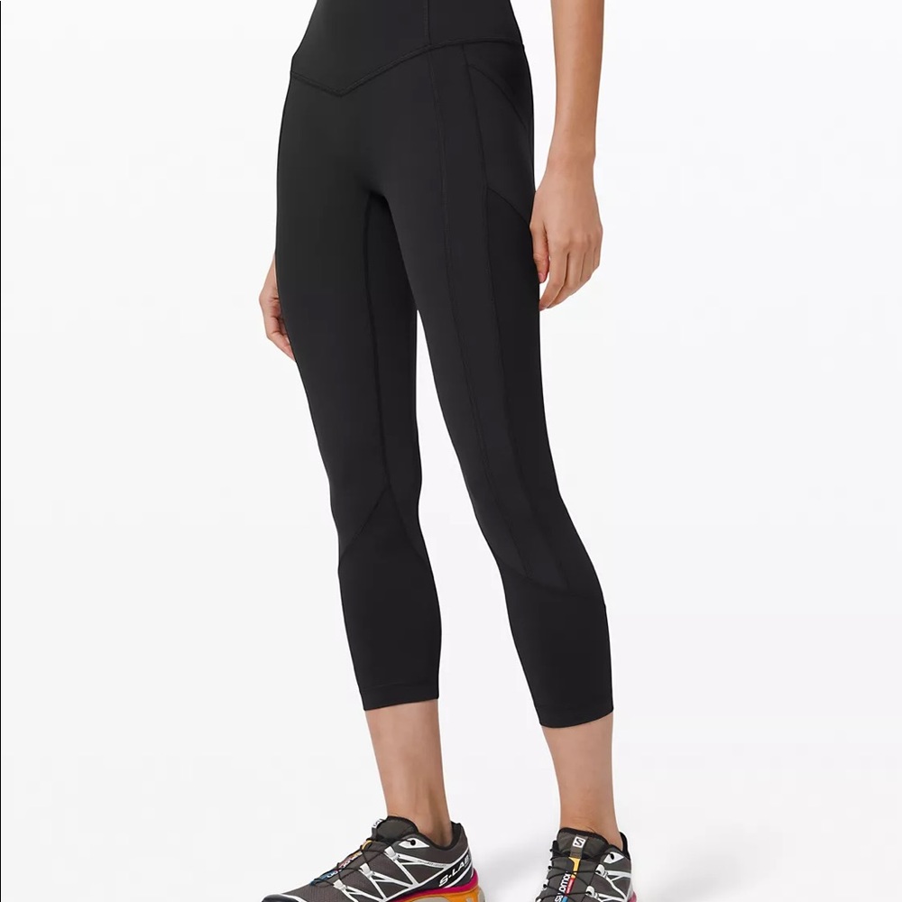 Black Lululemon All The Right Places Crop 
23"